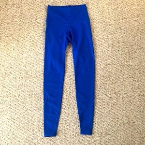 High Waisted Blue Active Leggings